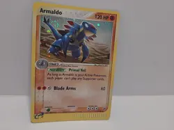 Armaldo Pokemon TCG 1/100 EX Sandstorm E-Reader Series LP holo Fart Swirl - Image 2