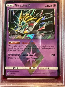 GIRATINA 58/156 2018 POKEMON SUN & MOON ULTRA PRISM HOLO — PSA 8 - Image 2