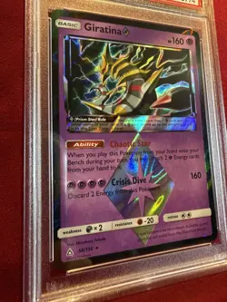 GIRATINA 58/156 2018 POKEMON SUN & MOON ULTRA PRISM HOLO — PSA 8 - Image 3