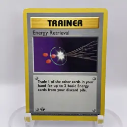 Energy Retrieval 1st Edition 81/102 Base MP Uncommon WOTC Pokemon TCG Vintage - Image 1
