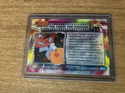 Pokemon Card Topps The Chase for Pikachu 28 FOIL Blue Label MewTwo Strikes Back - Image 2