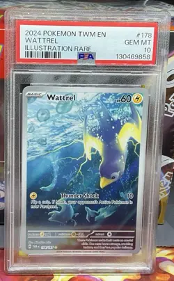 Wattrel Illustration Rare Pokemon S&V:Twilight Masquerade PSA 10 - Image 1