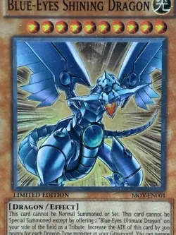 Konami Yu-Gi-Oh! Blue-Eyes Shining Dragon Limited Edition MOV-EN001 - Image 2