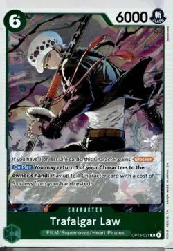 Trafalgar Law OP13-031 Rare Carrying On His Will One Piece Foil Near Mint - Image 1