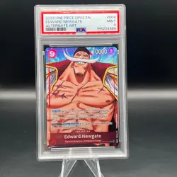 Edward Newgate 2023 One Piece OP02-004 Paramount War Alternate Art SR PSA 9 - Image 1