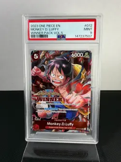 Monkey.D.Luffy (Winner Pack Vol. 5) PSA 9 ST01-012 One Piece Promotion Card - Image 1