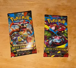Pokemon TCG Mega Evolution Booster Pack Lot - English - 2 Packs (10 Cards Each) - Image 1