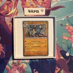 Lucario 114/198 Scarlet & Violet Stamped Holo Promo Pokemon Card NM - Image 1