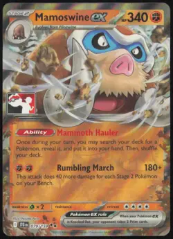 MAMOSWINE EX 079/159 HOLO DOUBLE RARE PRIZE PACK SERIES CARDS POKEMON NEAR MINT - Image 1