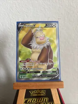 Pokemon TCG Slaking v Full Art Holo Ultra Rare Card Pokemon Go 077/078 NM - Image 2