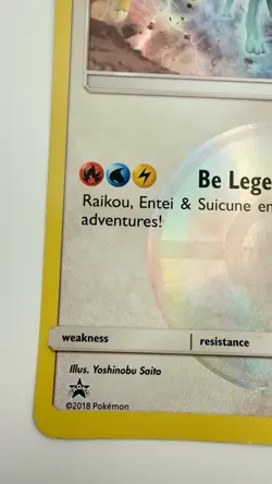 Pokemon TCG Raikou, Entei And Suicune Jumbo Promo Card TAG TEAM 2018 Oversized - Image 2