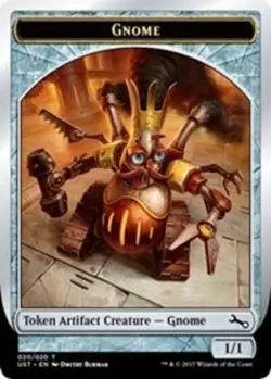 1x Gnome Token - Foil MTG - Unstable - NM-Mint - Image 1