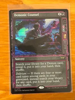 Demonic Counsel - Duskmourn DSK - MTG Foil Showcase - Image 1