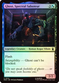 Foil Ghost, Spectral Saboteur [Marvel Super Heroes] MTG - Image 1