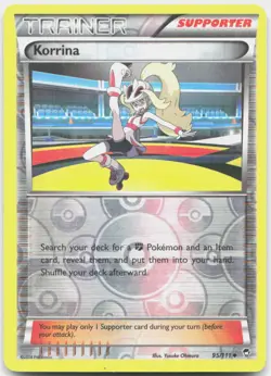 Korrina 95/111 Uncommon Furious Fists Pokemon Reverse Holo MP - Image 1
