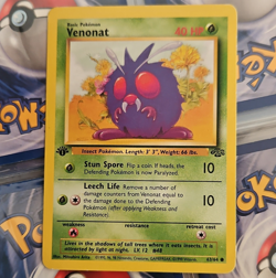 The Pokemon Company Pokemon TCG Venonat 63/64 Jungle Common 1st Edition 40 HP - Image 1