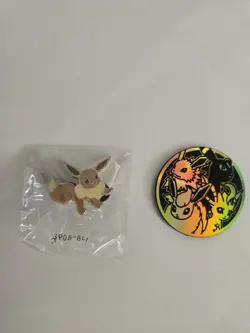 Eevee Metal Pin 2021 Evolving Skies Pokemon Center ETB Exclusive With Coin - Image 1