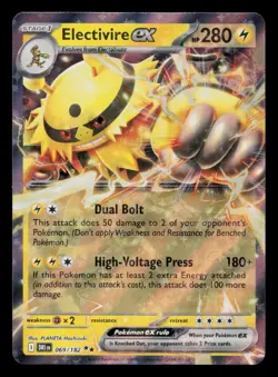Electivire ex Double Rare Destined Rivals DRI 069/182 Pokemon NM 2025 - Image 1