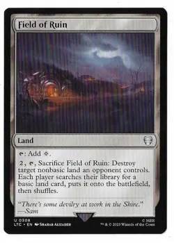 MTG Field of Ruin Lord of the Rings Commander (LTC) Uncommon Card #0308 Unplayed - Image 1