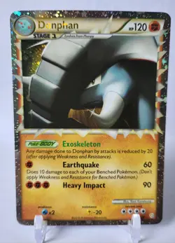 Pokemon TCG Donphan HeartGold & SoulSilver 107/123 Holo Prime Rare - Image 1