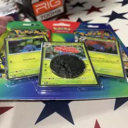 Mega Pokemon TCG Sword & Shield Promo Holo Oddish/Gloom/Vileplume Lot + Coin - Image 4