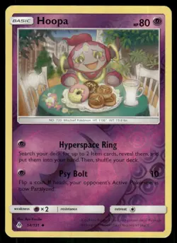 Hoopa 54/131 Uncommon Forbidden Light Pokemon Reverse Holo Near Mint - Image 1