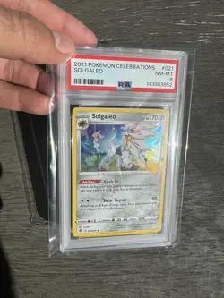 Solgaleo 21/25 Rare Holo *MINT* PSA 8 Pokemon Celebrations 25th Anniversary 2021 - Image 2