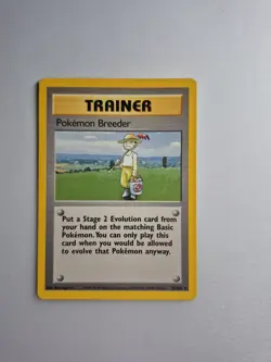 Pokemon TCG Trainer Base Set 77/102 Regular Card Pokemon Breeder - Image 1