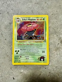 Pokemon Erika’s Vileplume 5/132 Holo Rare Gym Heroes Unlimited WOTC 2000 - Image 1