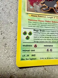 Pokemon Erika’s Vileplume 5/132 Holo Rare Gym Heroes Unlimited WOTC 2000 - Image 2