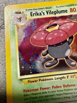 Pokemon Erika’s Vileplume 5/132 Holo Rare Gym Heroes Unlimited WOTC 2000 - Image 4