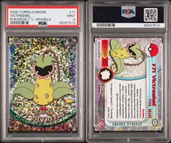 2000 Topps Chrome Pokemon Victreebel Sparkle PSA 9 Low Pop Rare #71 Series 1 - Image 1