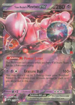 TEAM ROCKET'S MEWTWO EX 216 HOLO PROMO SCARLET & VIOLET PROMO POKEMON NEAR MINT - Image 1