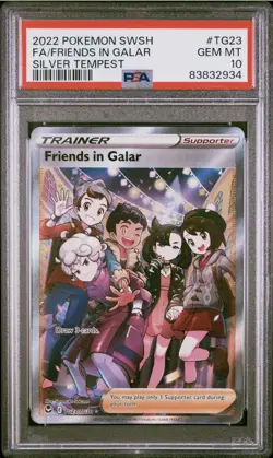 PSA 10 Friends in Galar TG23/TG30 Full Art Trainer Pokemon Silver Tempest Marnie - Image 1
