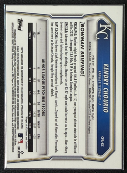 2026 Bowman Chrome 1st Kendry Chourio True Purple Refractor Auto /250 - Image 2