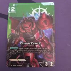 GUNDAM CARD GAME CHAR'S ZAKU II ST03-006 - LR+ Alt Art ENGLISH - Image 1