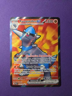 Pokemon TCG Rampardos Full Art EX Pitch Black English 100/084 Near Mint - Image 1
