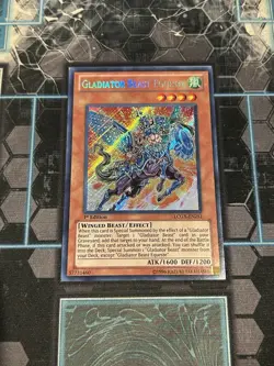 Yugioh TCG Gladiator Beast Equeste LCGX-EN251 1st Ed Secret Rare Near Mint - Image 1