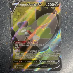 Pokemon - Galarian Stunfisk V (Full Art) - 184/189 - SWSH03: Darkness Ablaze NM - Image 1