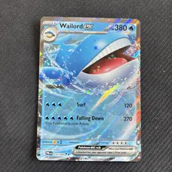 Pokemon TCG Pitch Black 016/084 Wailord Ex Double Rare Near Mint Pack Fresh - Image 1