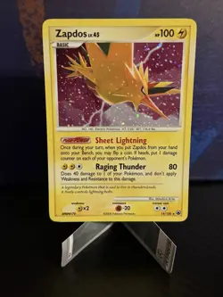Zapdos 14/100 Rare Holo Diamond Pearl Majestic Dawn 2008 Pokemon TCG Card - Image 1