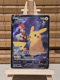Pokemon TCG Lost Origin Trainer Gallery Pikachu v TG16/TG30 Holo Card NM - Image 1