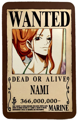 Nami One Piece Wanted Set ACG Holo Anime Card Dead or Alive - Image 1