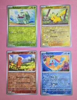 Costco 151 Mini Tin Promo Cards - 4× Cosmo Reverse Pokemon Holo Card Set - NM - Image 1