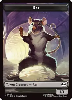 Rat | Copy Double Sided Token [TMNT] MTG - Image 1