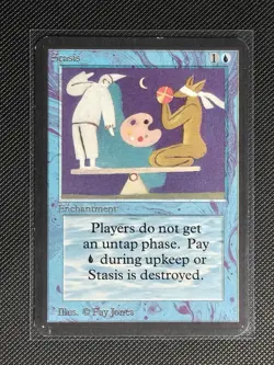 Magic the Gathering MTG Alpha Stasis LP (Cracked BGS 8.5) - Image 1