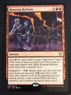 1x Rousing Refrain (056) Commander 2021 MTG Magic the Gathering x1 MKE - Image 1