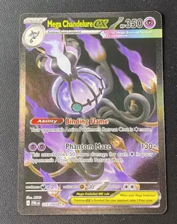 2026 Pokemon Pitch Black Mega Chandelure EX Special Illustration Rare 115 MintNM - Image 1
