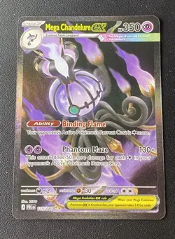 2026 Pokemon Pitch Black Mega Chandelure EX Special Illustration Rare 115 MintNM - Image 2