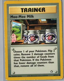 Moo-Moo Milk 101/111 Common Neo Genesis Pokemon Unlimited Heavily Played - Image 1